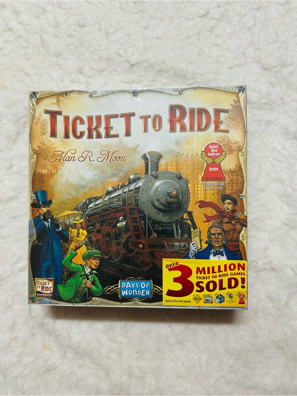 Ticket to Ride Board Game by Days of Wonder — Beige Box with Colorful Artwork